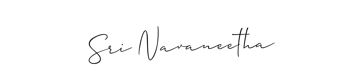 Make a beautiful signature design for name Sri Navaneetha. With this signature (Allison_Script) style, you can create a handwritten signature for free. Sri Navaneetha signature style 2 images and pictures png