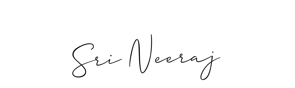 You should practise on your own different ways (Allison_Script) to write your name (Sri Neeraj) in signature. don't let someone else do it for you. Sri Neeraj signature style 2 images and pictures png