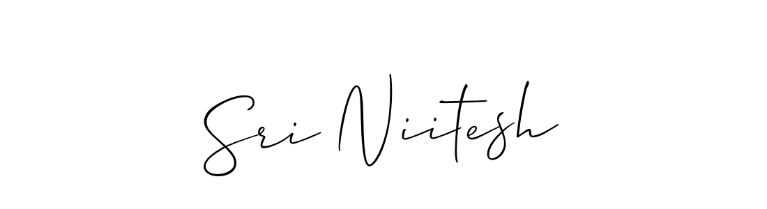 Also You can easily find your signature by using the search form. We will create Sri Niitesh name handwritten signature images for you free of cost using Allison_Script sign style. Sri Niitesh signature style 2 images and pictures png