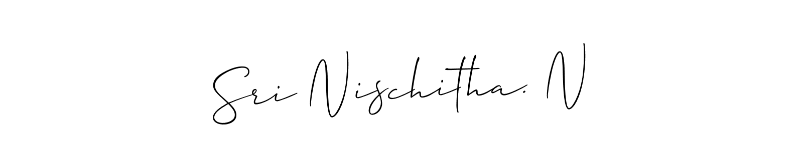 How to Draw Sri Nischitha. N signature style? Allison_Script is a latest design signature styles for name Sri Nischitha. N. Sri Nischitha. N signature style 2 images and pictures png