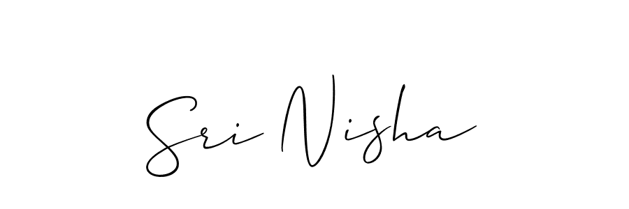 Allison_Script is a professional signature style that is perfect for those who want to add a touch of class to their signature. It is also a great choice for those who want to make their signature more unique. Get Sri Nisha name to fancy signature for free. Sri Nisha signature style 2 images and pictures png