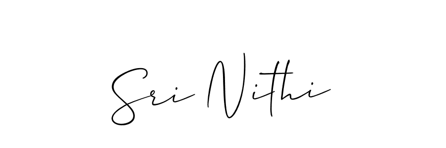 The best way (Allison_Script) to make a short signature is to pick only two or three words in your name. The name Sri Nithi include a total of six letters. For converting this name. Sri Nithi signature style 2 images and pictures png