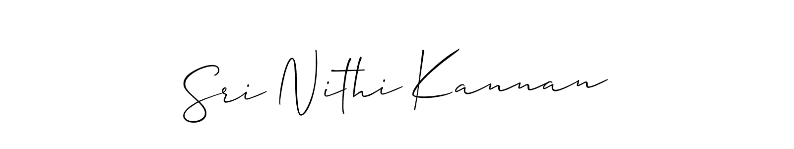 The best way (Allison_Script) to make a short signature is to pick only two or three words in your name. The name Sri Nithi Kannan include a total of six letters. For converting this name. Sri Nithi Kannan signature style 2 images and pictures png