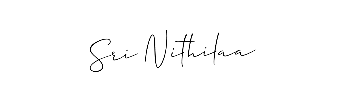Make a beautiful signature design for name Sri Nithilaa. With this signature (Allison_Script) style, you can create a handwritten signature for free. Sri Nithilaa signature style 2 images and pictures png
