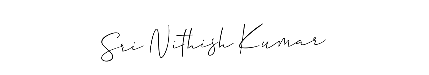 Check out images of Autograph of Sri Nithish Kumar name. Actor Sri Nithish Kumar Signature Style. Allison_Script is a professional sign style online. Sri Nithish Kumar signature style 2 images and pictures png