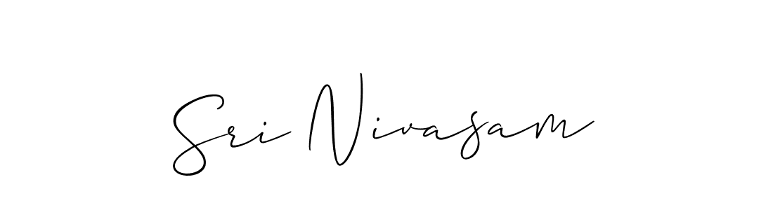 Use a signature maker to create a handwritten signature online. With this signature software, you can design (Allison_Script) your own signature for name Sri Nivasam. Sri Nivasam signature style 2 images and pictures png