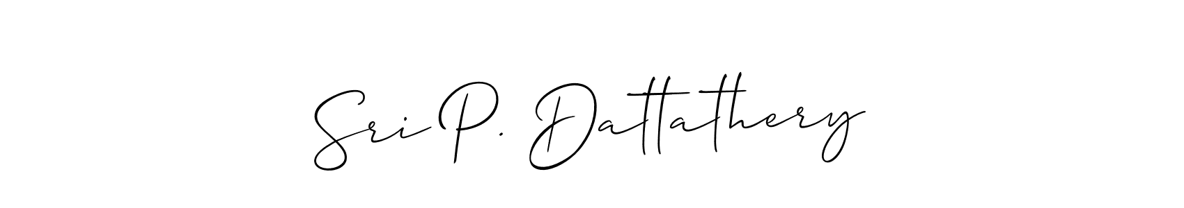 How to Draw Sri P. Dattathery signature style? Allison_Script is a latest design signature styles for name Sri P. Dattathery. Sri P. Dattathery signature style 2 images and pictures png