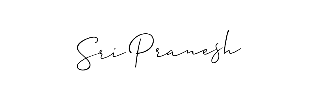 Similarly Allison_Script is the best handwritten signature design. Signature creator online .You can use it as an online autograph creator for name Sri Pranesh. Sri Pranesh signature style 2 images and pictures png