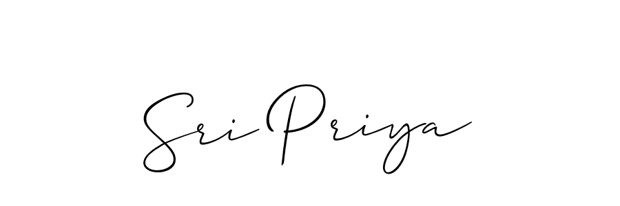 Similarly Allison_Script is the best handwritten signature design. Signature creator online .You can use it as an online autograph creator for name Sri Priya. Sri Priya signature style 2 images and pictures png