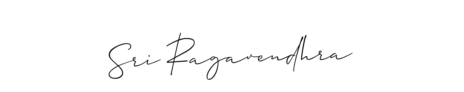 Use a signature maker to create a handwritten signature online. With this signature software, you can design (Allison_Script) your own signature for name Sri Ragavendhra. Sri Ragavendhra signature style 2 images and pictures png