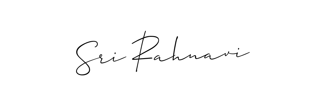 Use a signature maker to create a handwritten signature online. With this signature software, you can design (Allison_Script) your own signature for name Sri Rahnavi. Sri Rahnavi signature style 2 images and pictures png