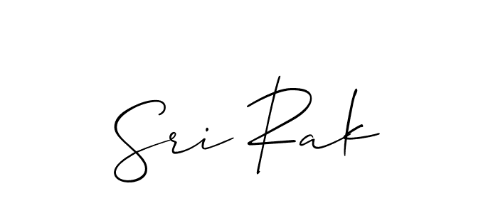 Allison_Script is a professional signature style that is perfect for those who want to add a touch of class to their signature. It is also a great choice for those who want to make their signature more unique. Get Sri Rak name to fancy signature for free. Sri Rak signature style 2 images and pictures png