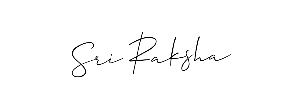 How to make Sri Raksha signature? Allison_Script is a professional autograph style. Create handwritten signature for Sri Raksha name. Sri Raksha signature style 2 images and pictures png