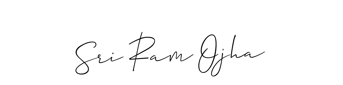 Make a beautiful signature design for name Sri Ram Ojha. With this signature (Allison_Script) style, you can create a handwritten signature for free. Sri Ram Ojha signature style 2 images and pictures png