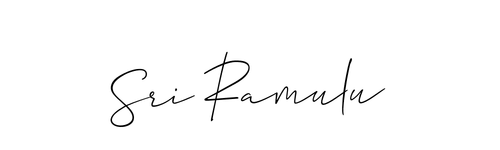 It looks lik you need a new signature style for name Sri Ramulu. Design unique handwritten (Allison_Script) signature with our free signature maker in just a few clicks. Sri Ramulu signature style 2 images and pictures png