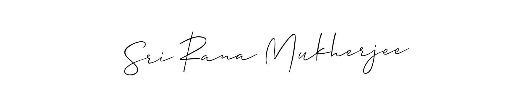 Create a beautiful signature design for name Sri Rana Mukherjee. With this signature (Allison_Script) fonts, you can make a handwritten signature for free. Sri Rana Mukherjee signature style 2 images and pictures png