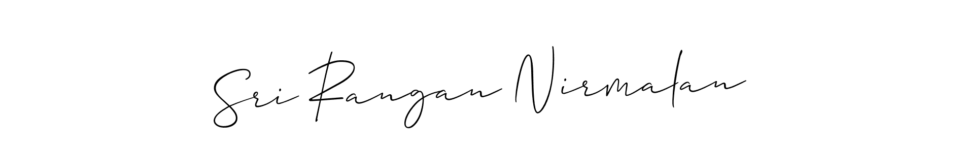 Also You can easily find your signature by using the search form. We will create Sri Rangan Nirmalan name handwritten signature images for you free of cost using Allison_Script sign style. Sri Rangan Nirmalan signature style 2 images and pictures png