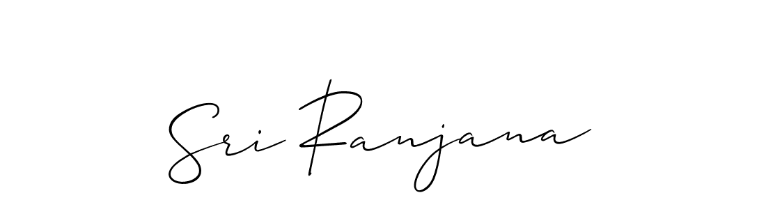 How to make Sri Ranjana name signature. Use Allison_Script style for creating short signs online. This is the latest handwritten sign. Sri Ranjana signature style 2 images and pictures png