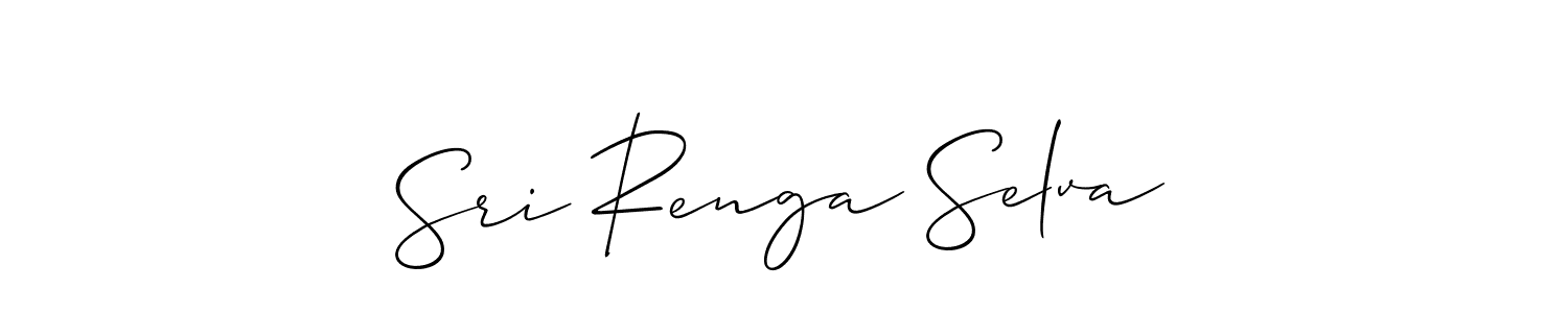 Also You can easily find your signature by using the search form. We will create Sri Renga Selva name handwritten signature images for you free of cost using Allison_Script sign style. Sri Renga Selva signature style 2 images and pictures png