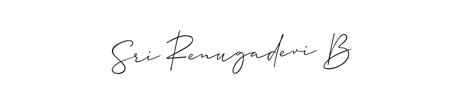 Similarly Allison_Script is the best handwritten signature design. Signature creator online .You can use it as an online autograph creator for name Sri Renugadevi B. Sri Renugadevi B signature style 2 images and pictures png