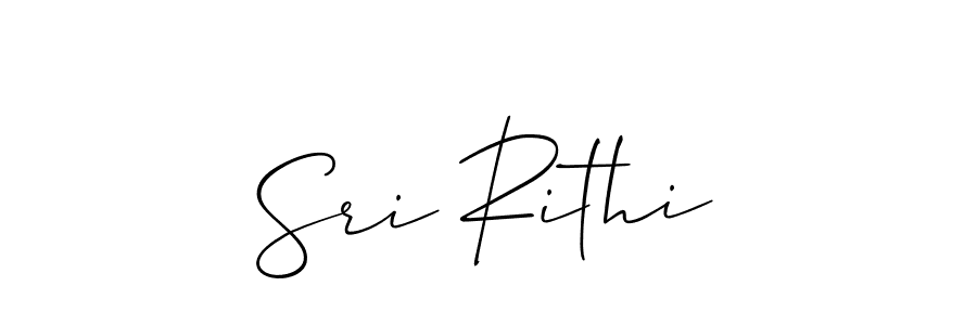 Use a signature maker to create a handwritten signature online. With this signature software, you can design (Allison_Script) your own signature for name Sri Rithi. Sri Rithi signature style 2 images and pictures png