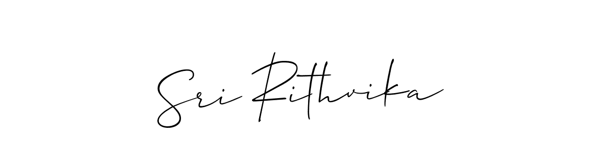 Sri Rithvika stylish signature style. Best Handwritten Sign (Allison_Script) for my name. Handwritten Signature Collection Ideas for my name Sri Rithvika. Sri Rithvika signature style 2 images and pictures png