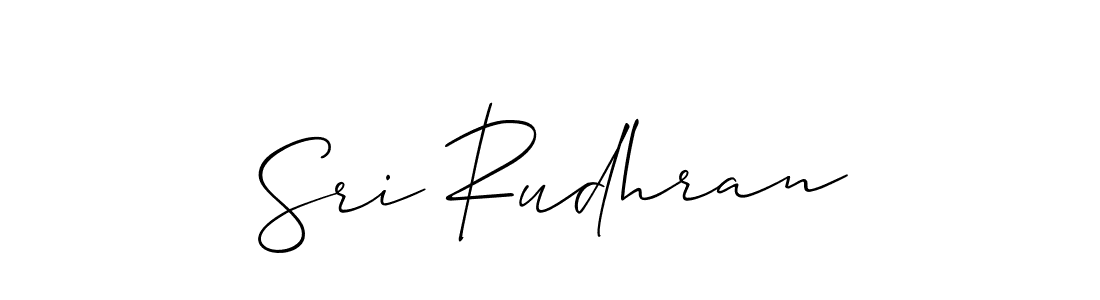 if you are searching for the best signature style for your name Sri Rudhran. so please give up your signature search. here we have designed multiple signature styles  using Allison_Script. Sri Rudhran signature style 2 images and pictures png