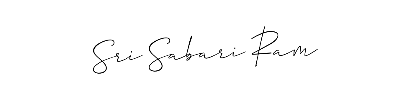 Design your own signature with our free online signature maker. With this signature software, you can create a handwritten (Allison_Script) signature for name Sri Sabari Ram. Sri Sabari Ram signature style 2 images and pictures png