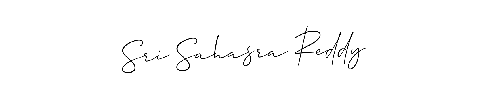 Design your own signature with our free online signature maker. With this signature software, you can create a handwritten (Allison_Script) signature for name Sri Sahasra Reddy. Sri Sahasra Reddy signature style 2 images and pictures png