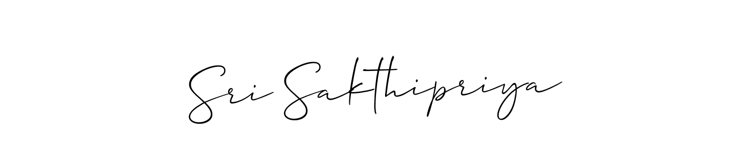 Use a signature maker to create a handwritten signature online. With this signature software, you can design (Allison_Script) your own signature for name Sri Sakthipriya. Sri Sakthipriya signature style 2 images and pictures png