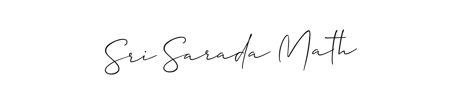 if you are searching for the best signature style for your name Sri Sarada Math. so please give up your signature search. here we have designed multiple signature styles  using Allison_Script. Sri Sarada Math signature style 2 images and pictures png