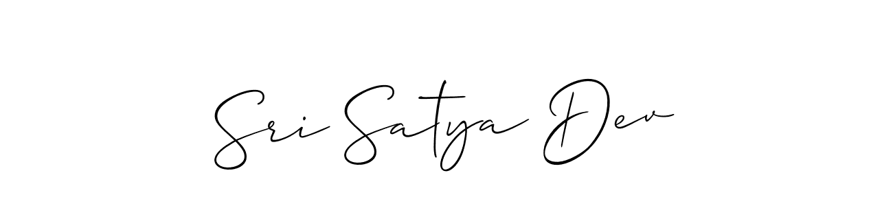 Allison_Script is a professional signature style that is perfect for those who want to add a touch of class to their signature. It is also a great choice for those who want to make their signature more unique. Get Sri Satya Dev name to fancy signature for free. Sri Satya Dev signature style 2 images and pictures png