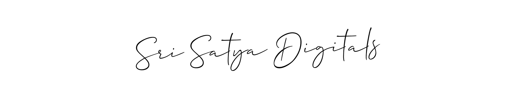 It looks lik you need a new signature style for name Sri Satya Digitals. Design unique handwritten (Allison_Script) signature with our free signature maker in just a few clicks. Sri Satya Digitals signature style 2 images and pictures png