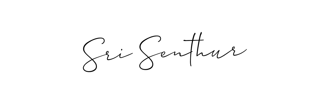 Allison_Script is a professional signature style that is perfect for those who want to add a touch of class to their signature. It is also a great choice for those who want to make their signature more unique. Get Sri Senthur name to fancy signature for free. Sri Senthur signature style 2 images and pictures png