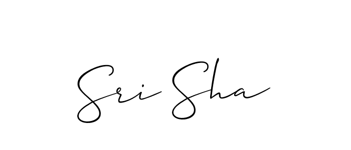 How to make Sri Sha signature? Allison_Script is a professional autograph style. Create handwritten signature for Sri Sha name. Sri Sha signature style 2 images and pictures png