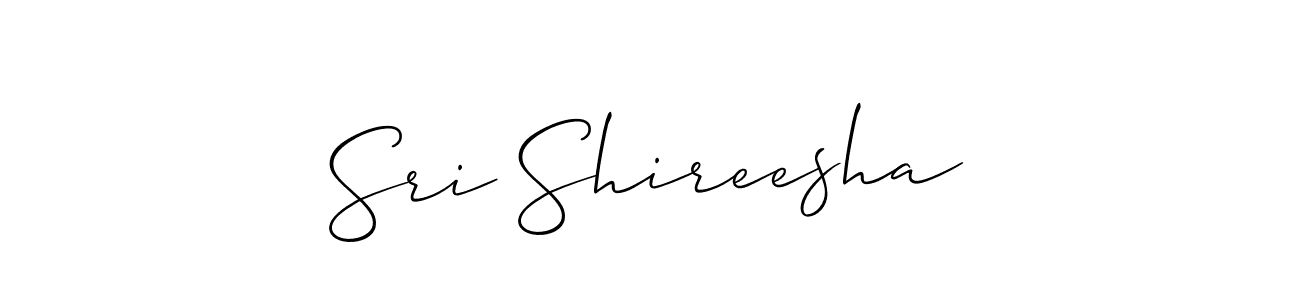 It looks lik you need a new signature style for name Sri Shireesha. Design unique handwritten (Allison_Script) signature with our free signature maker in just a few clicks. Sri Shireesha signature style 2 images and pictures png