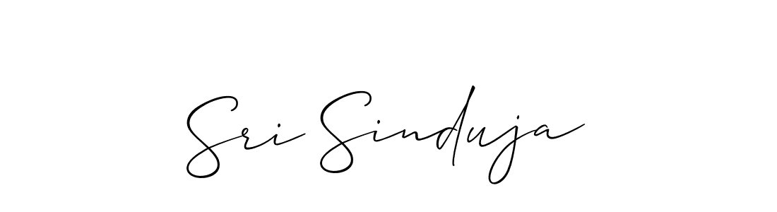 if you are searching for the best signature style for your name Sri Sinduja. so please give up your signature search. here we have designed multiple signature styles  using Allison_Script. Sri Sinduja signature style 2 images and pictures png