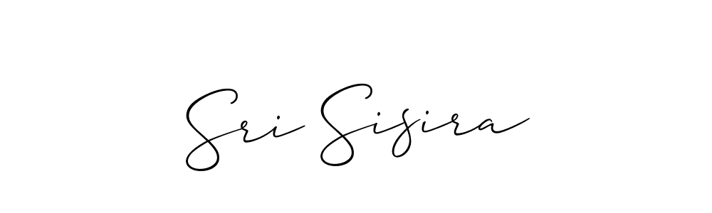 Create a beautiful signature design for name Sri Sisira. With this signature (Allison_Script) fonts, you can make a handwritten signature for free. Sri Sisira signature style 2 images and pictures png