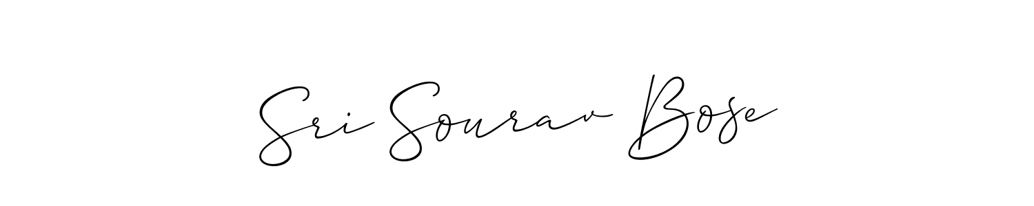 How to make Sri Sourav Bose signature? Allison_Script is a professional autograph style. Create handwritten signature for Sri Sourav Bose name. Sri Sourav Bose signature style 2 images and pictures png