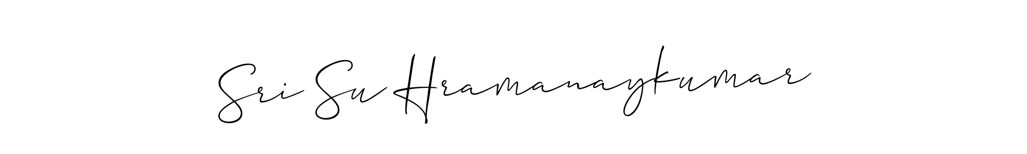 Also You can easily find your signature by using the search form. We will create Sri Su Hramanaykumar name handwritten signature images for you free of cost using Allison_Script sign style. Sri Su Hramanaykumar signature style 2 images and pictures png