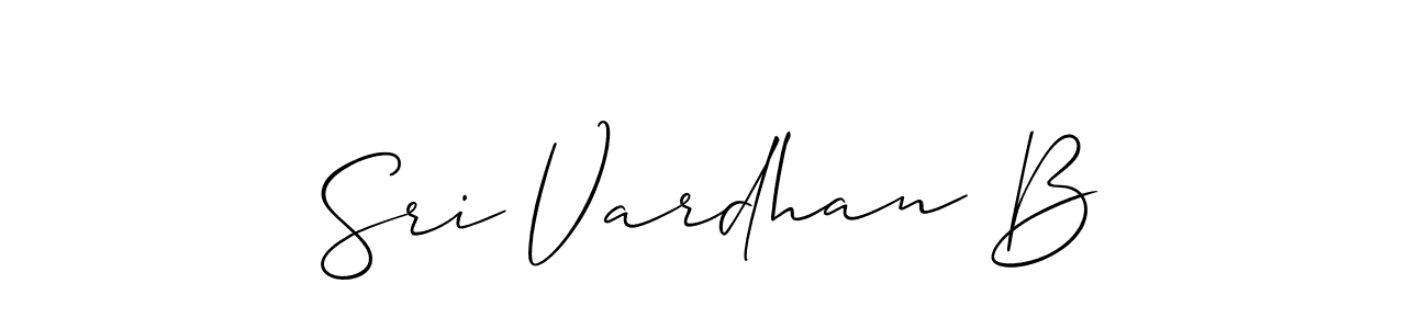 Also we have Sri Vardhan B name is the best signature style. Create professional handwritten signature collection using Allison_Script autograph style. Sri Vardhan B signature style 2 images and pictures png