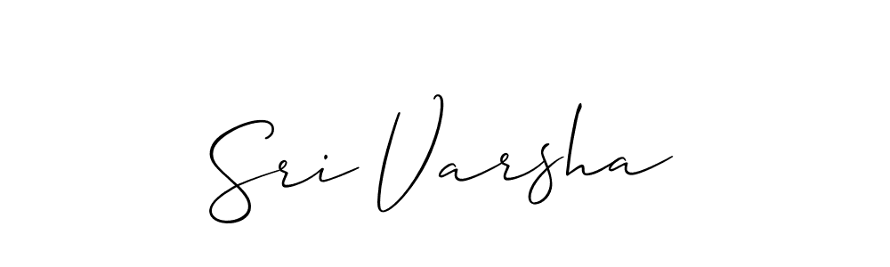 if you are searching for the best signature style for your name Sri Varsha. so please give up your signature search. here we have designed multiple signature styles  using Allison_Script. Sri Varsha signature style 2 images and pictures png