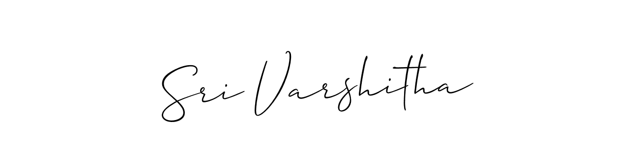 Allison_Script is a professional signature style that is perfect for those who want to add a touch of class to their signature. It is also a great choice for those who want to make their signature more unique. Get Sri Varshitha name to fancy signature for free. Sri Varshitha signature style 2 images and pictures png