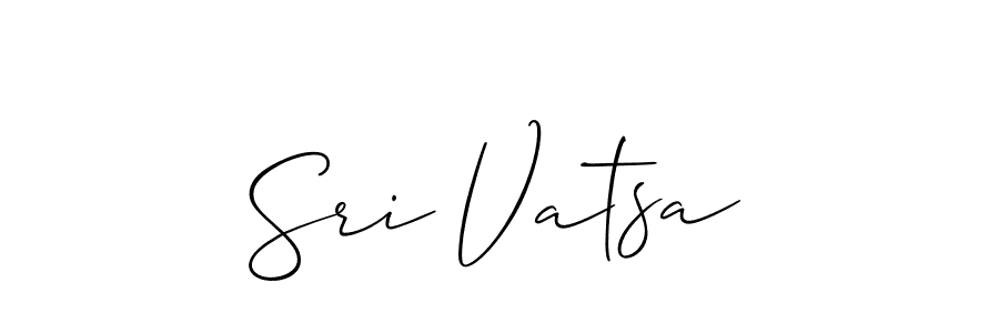 if you are searching for the best signature style for your name Sri Vatsa. so please give up your signature search. here we have designed multiple signature styles  using Allison_Script. Sri Vatsa signature style 2 images and pictures png