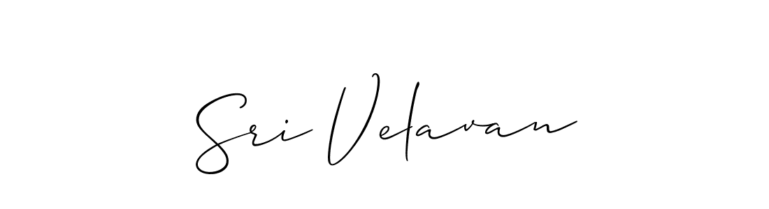 Create a beautiful signature design for name Sri Velavan. With this signature (Allison_Script) fonts, you can make a handwritten signature for free. Sri Velavan signature style 2 images and pictures png