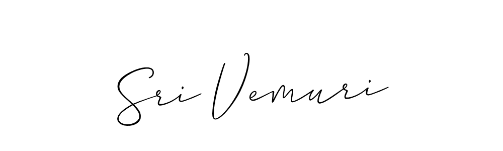 How to make Sri Vemuri signature? Allison_Script is a professional autograph style. Create handwritten signature for Sri Vemuri name. Sri Vemuri signature style 2 images and pictures png