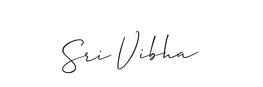 Allison_Script is a professional signature style that is perfect for those who want to add a touch of class to their signature. It is also a great choice for those who want to make their signature more unique. Get Sri Vibha name to fancy signature for free. Sri Vibha signature style 2 images and pictures png