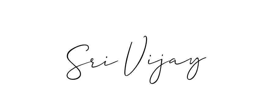 Use a signature maker to create a handwritten signature online. With this signature software, you can design (Allison_Script) your own signature for name Sri Vijay. Sri Vijay signature style 2 images and pictures png