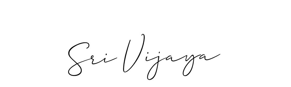 Use a signature maker to create a handwritten signature online. With this signature software, you can design (Allison_Script) your own signature for name Sri Vijaya. Sri Vijaya signature style 2 images and pictures png