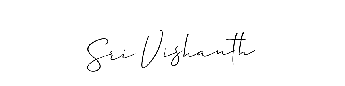 Sri Vishanth stylish signature style. Best Handwritten Sign (Allison_Script) for my name. Handwritten Signature Collection Ideas for my name Sri Vishanth. Sri Vishanth signature style 2 images and pictures png